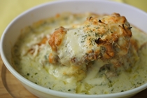 チキンドリア×バジルクリームソース