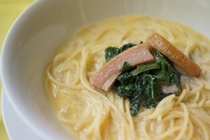 ほうれん草とベーコンのクリームスープ