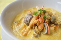 シーフードのカレークリームスープ